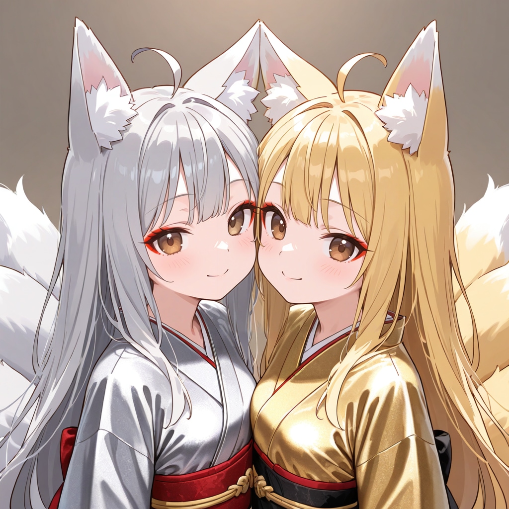 金のアホ毛と銀のアホ毛