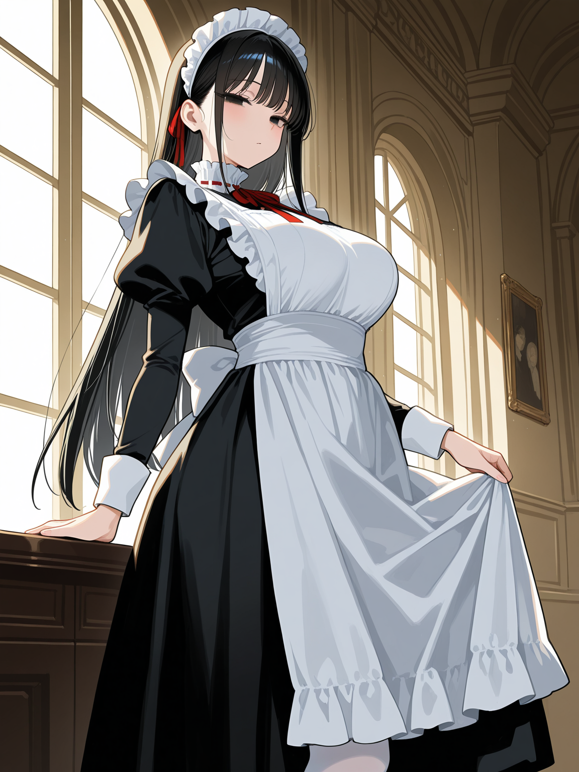 新しいメイド服 | の人気AIイラスト・グラビア