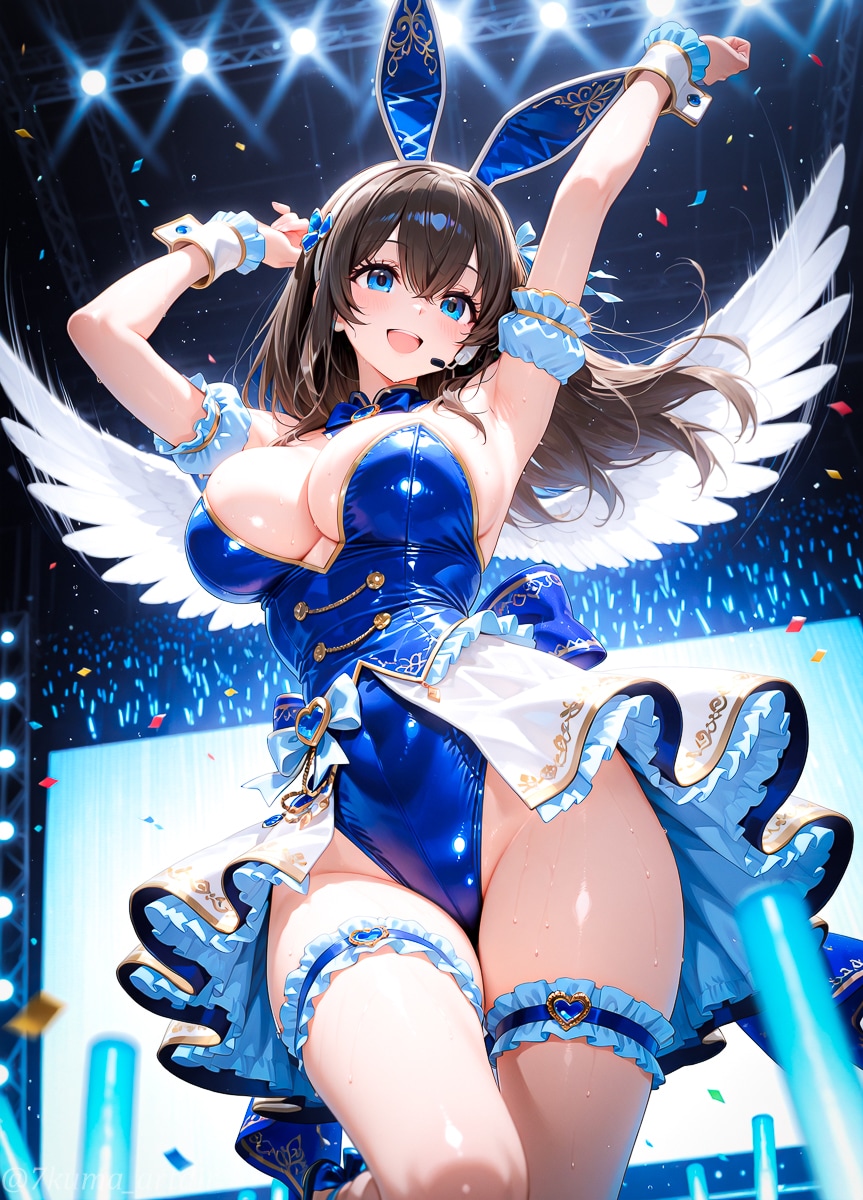 バニーガール・衣装で踊る鷺沢さん