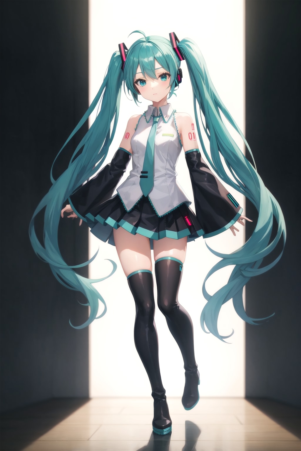 女性、背が高い初音ミク
