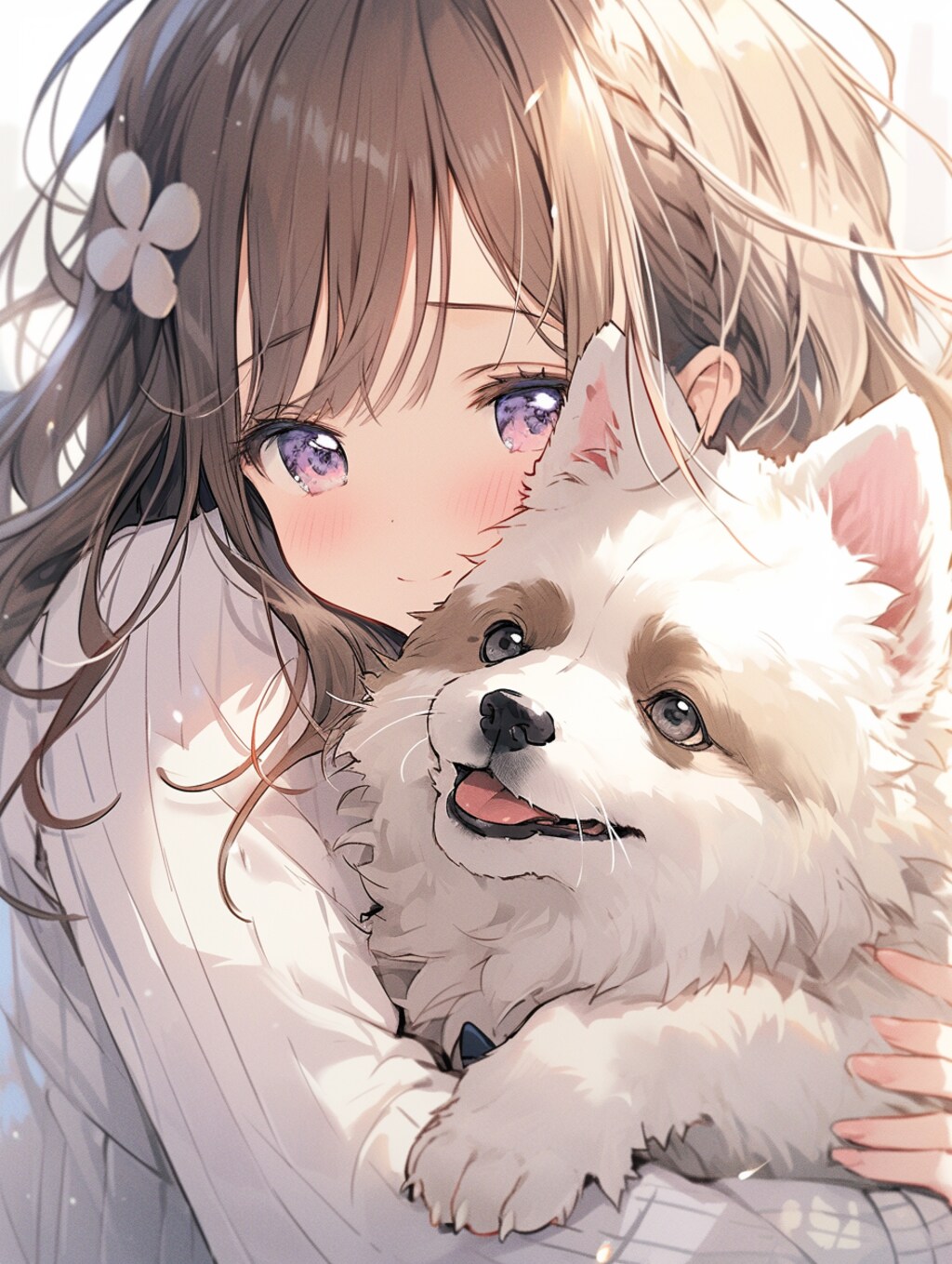 女の子と犬 girl and a dog