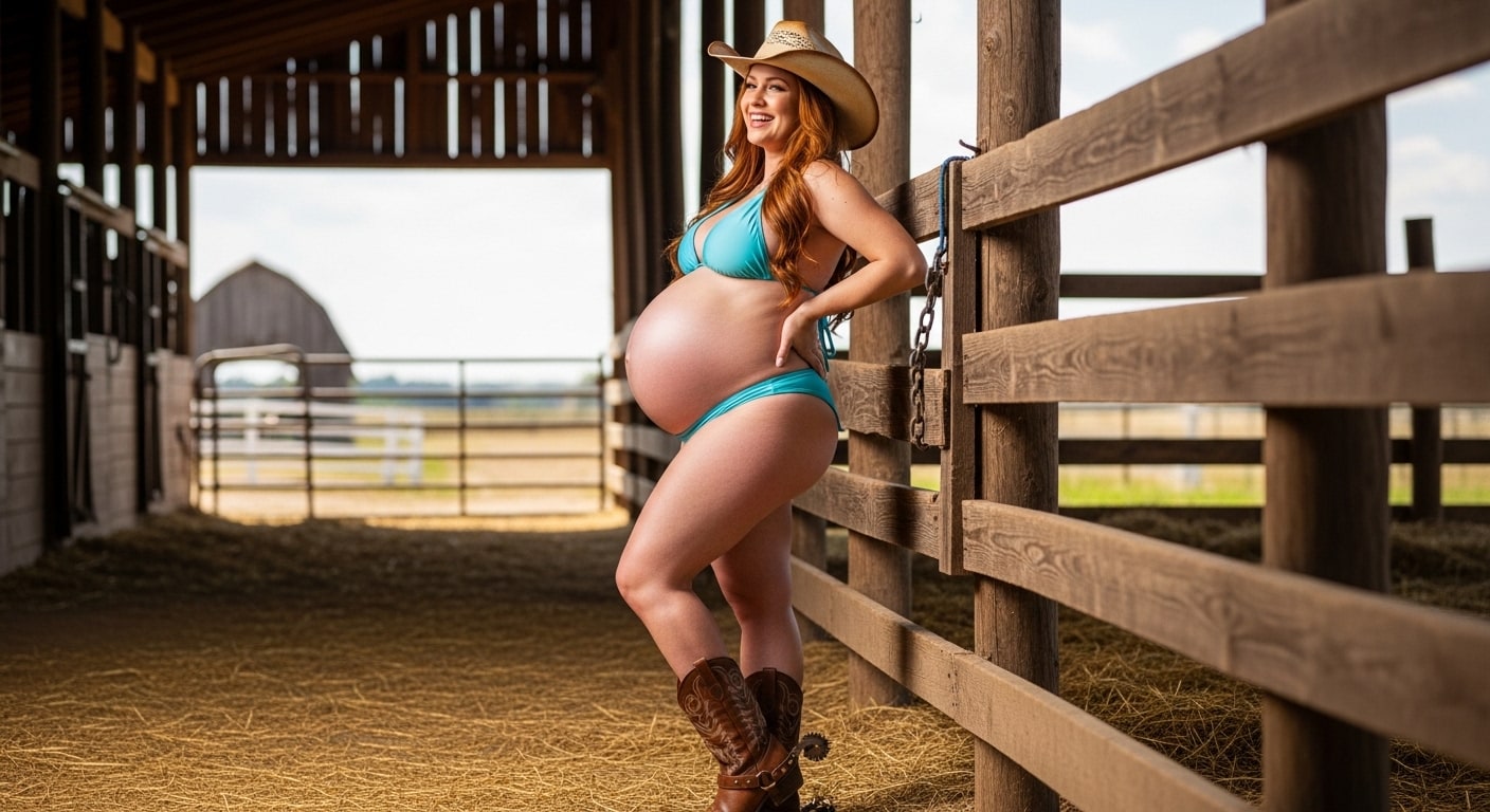 Pregnant farmer