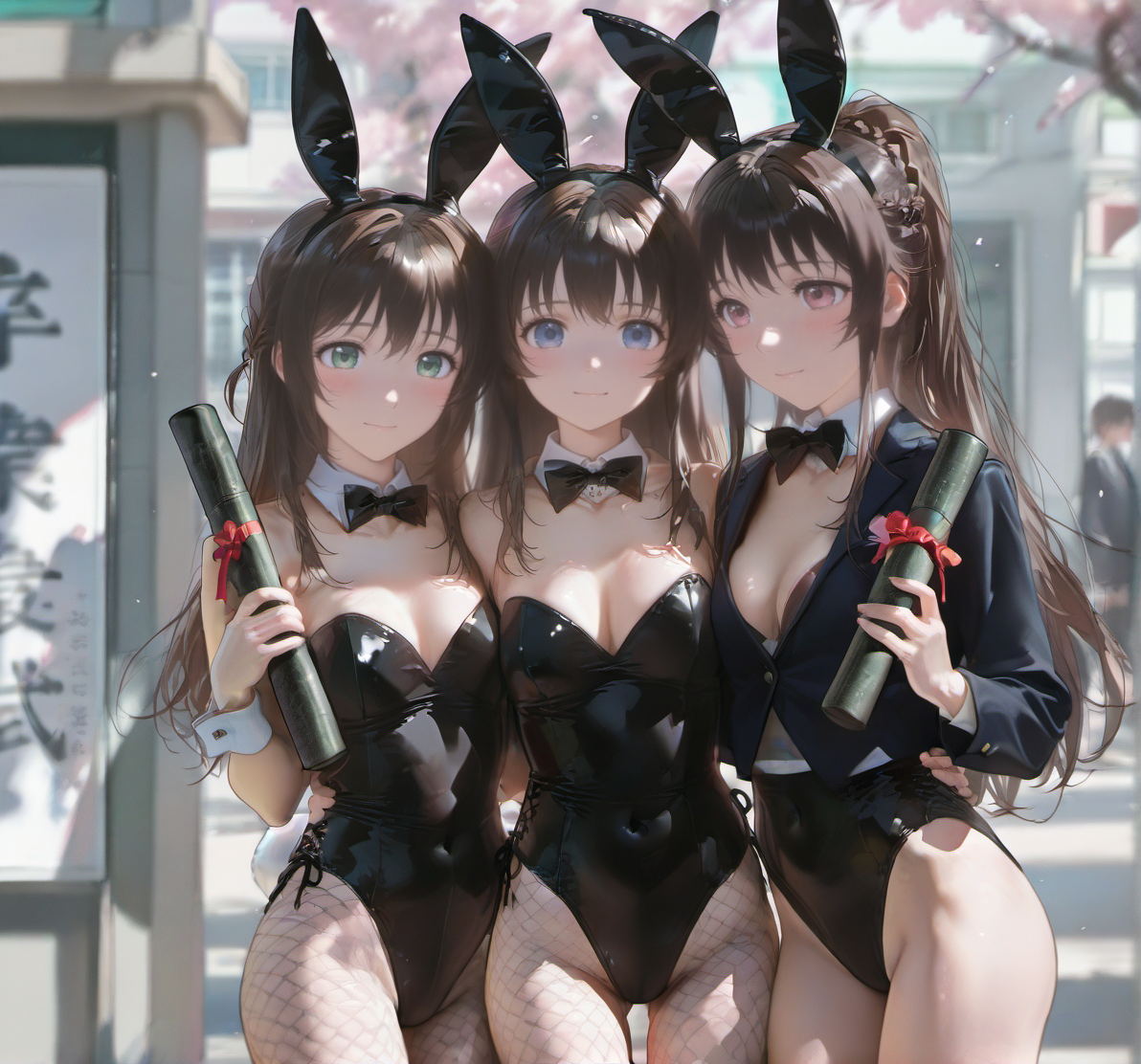 ちちぷい高校バニー科の卒業式