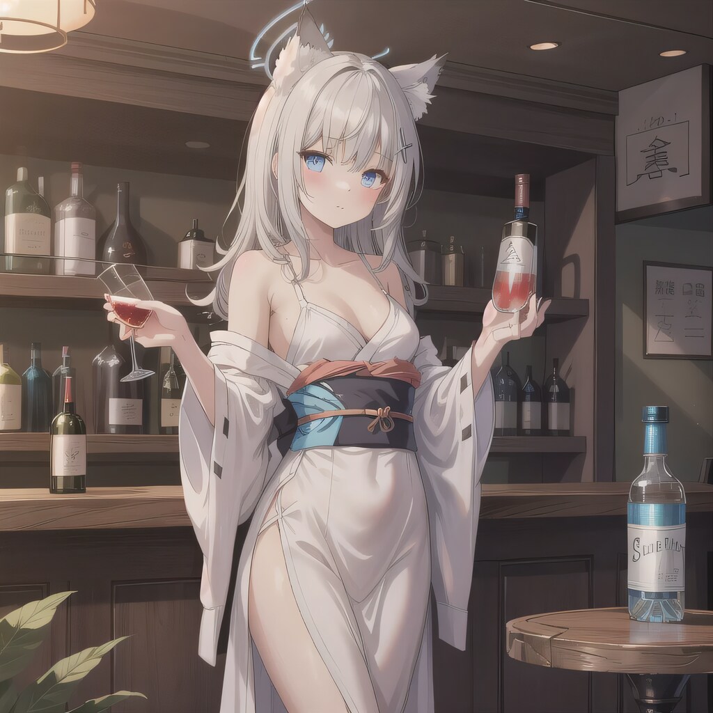 灰髪ロングで酒場の少女４