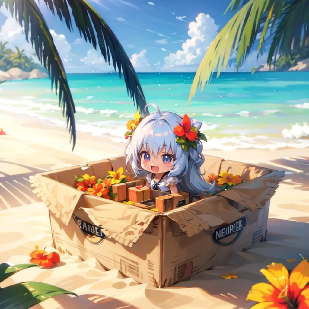 砂浜の箱庭 | の人気AIイラスト・グラビア