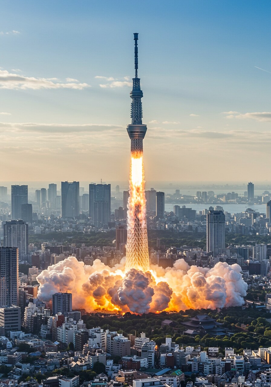 東京スカイツリー、発射。