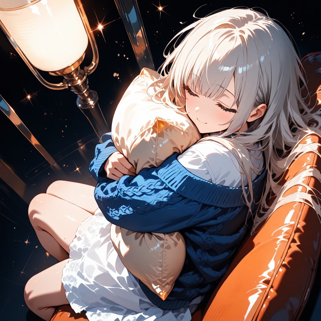 疲れて眠る