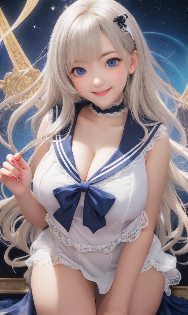 星空とセーラー服と女子高校生