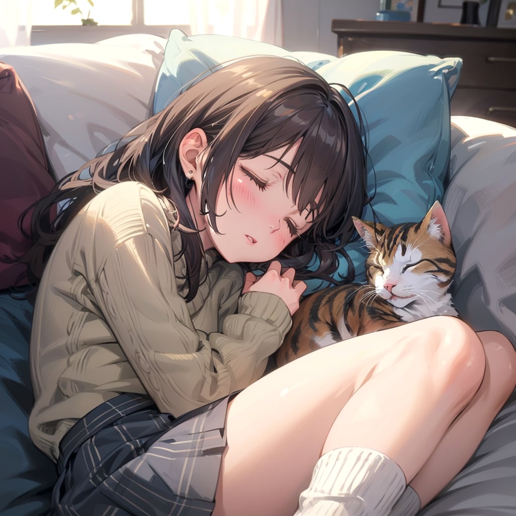 添い寝 | の人気AIイラスト・グラビア