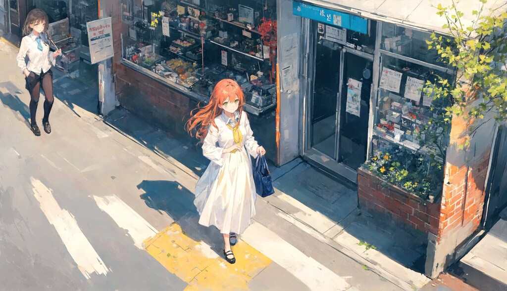 商店街にて