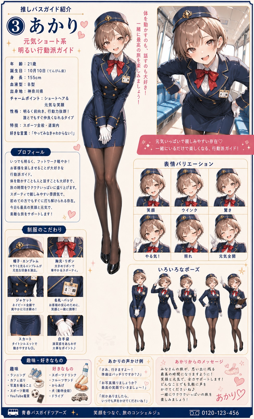 推しバスガイド「③あかり」設定資料