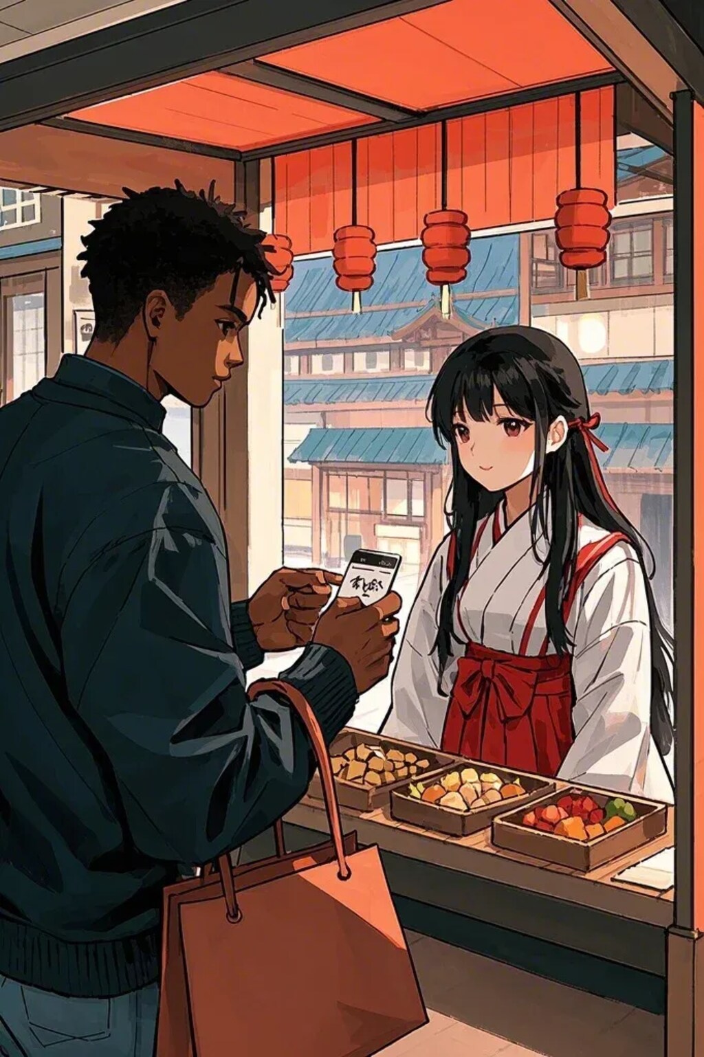 キンタマ売りの女の子と外国人客