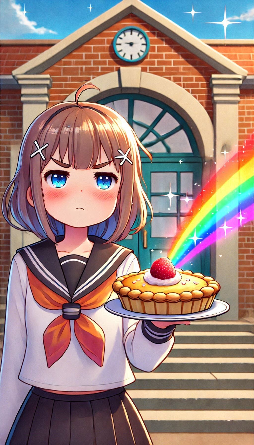 パイを受け取るのが嫌でも仕方無さそうな女の子