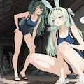 牛柄ビキニとスク水バニー 5枚目