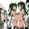 牛柄ビキニとスク水バニー 3枚目