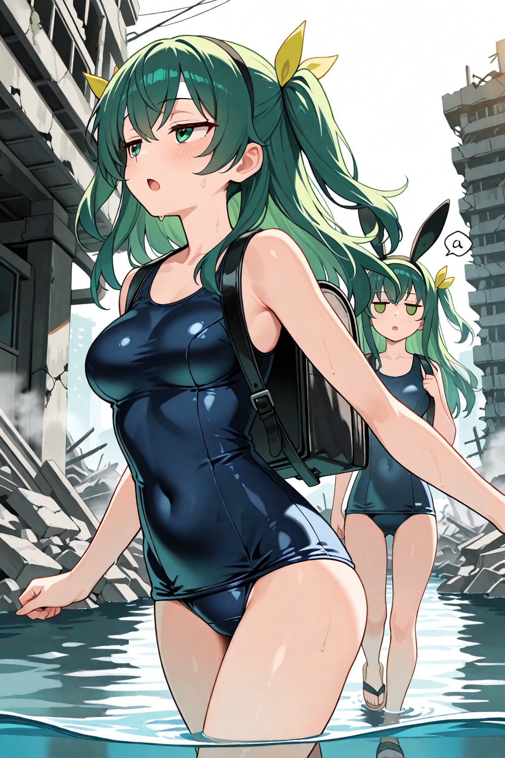 牛柄ビキニとスク水バニー