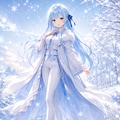 雪の擬人化優葵ちゃん❄️ 3枚目