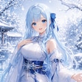 雪の擬人化優葵ちゃん❄️ 5枚目