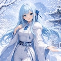 雪の擬人化優葵ちゃん❄️ 4枚目