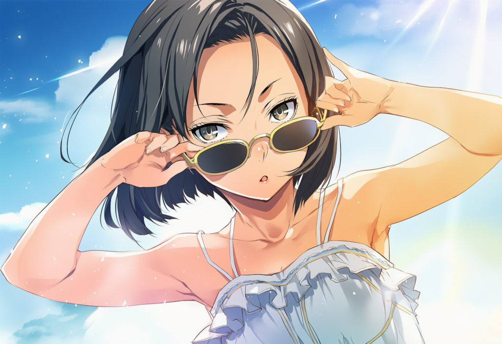 サングラスからキョロ