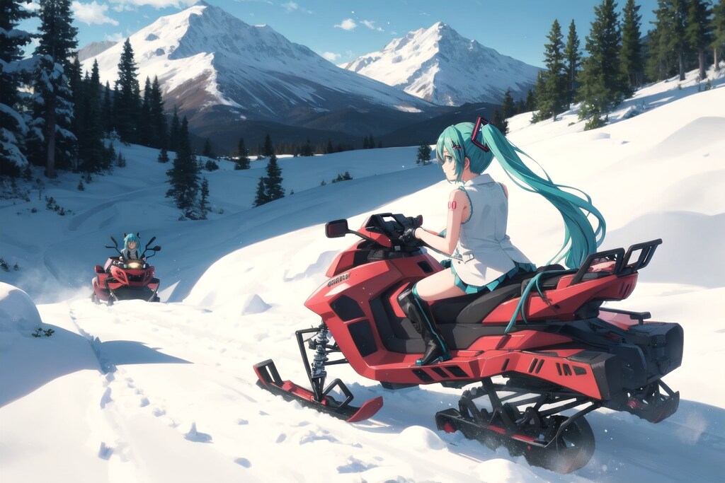 ❄️初音ミクさん、斜めうしろから