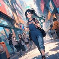 雑踏散歩【ブルアカ・天童アリス】 4枚目