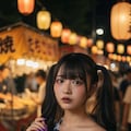 ツインテちゃん　夏祭り 2枚目