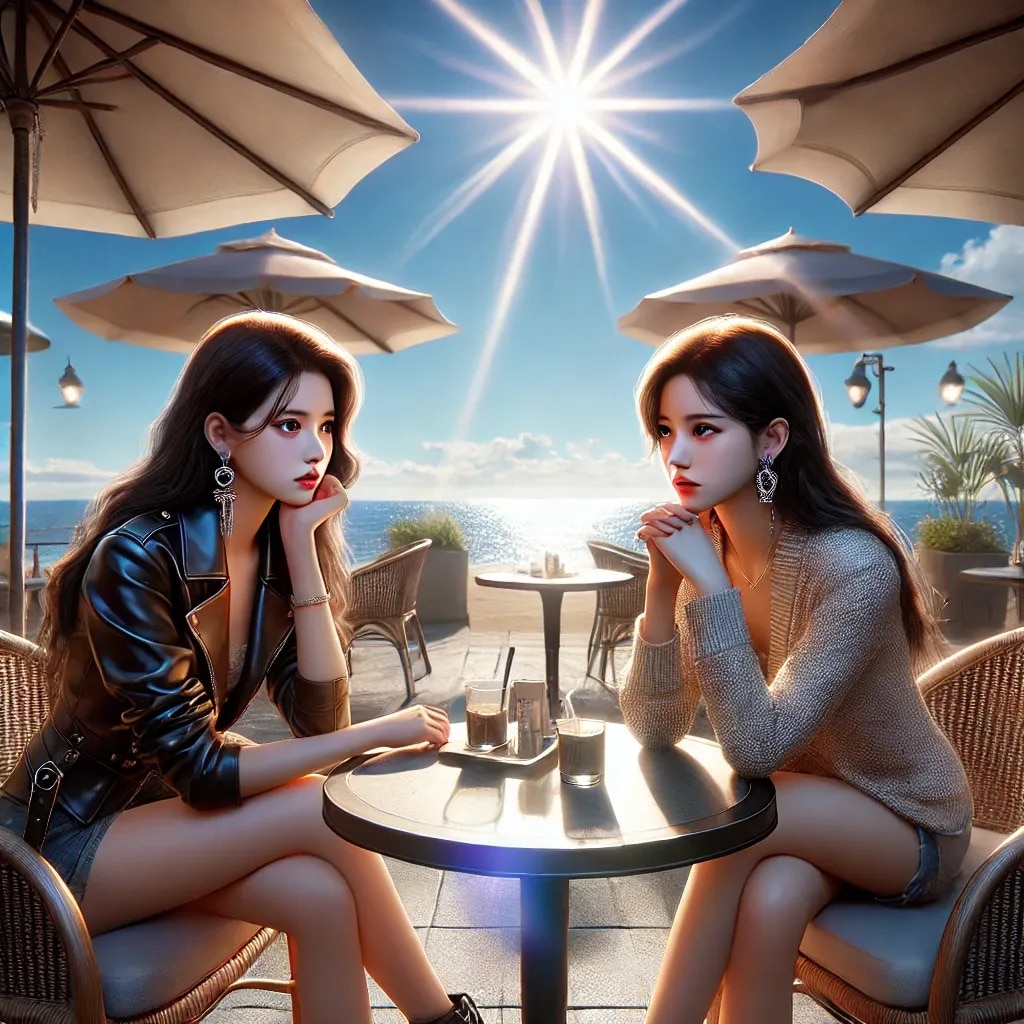 ある日、福岡のビーチで。 | の人気AIイラスト・グラビア