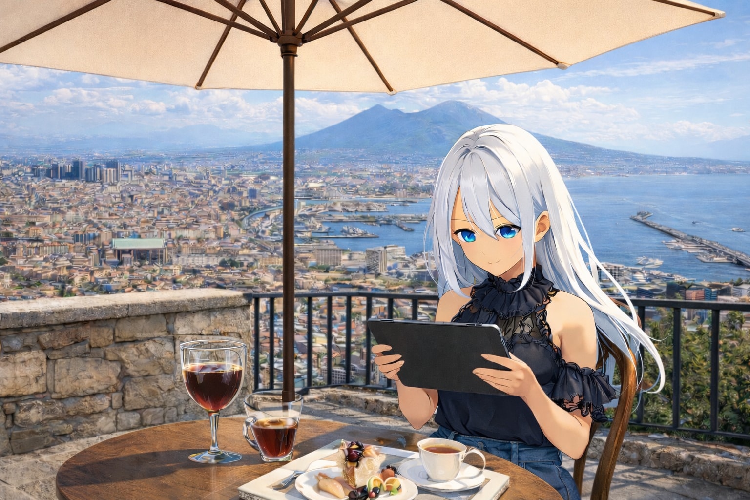 ナポリの午後、静かな読書時間