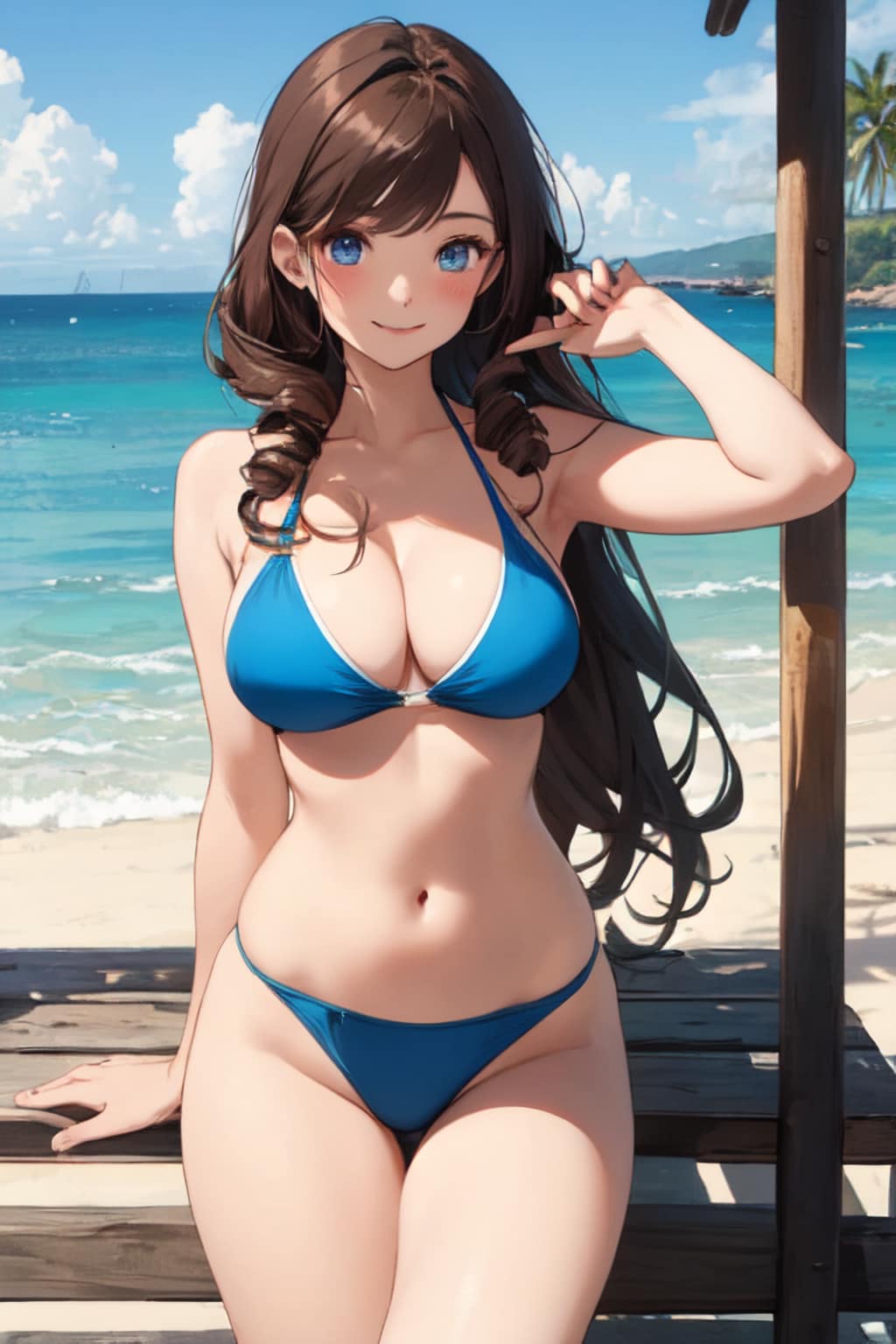 「心ゆくまで、わたしと海を満喫しましょう♡」