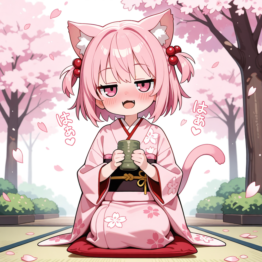 ゆるーい着物ねこ