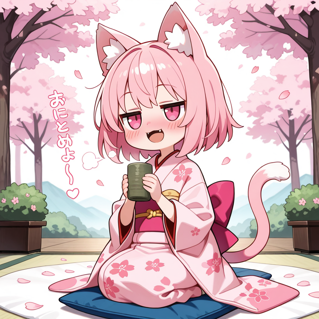 ゆるーい着物ねこ