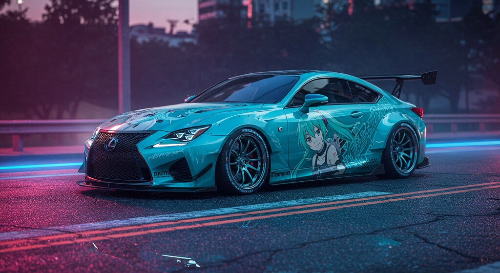 初音ミクカラーLEXUSのドリ車　リメイク