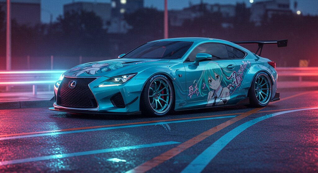 初音ミクカラーLEXUSのドリ車　リメイク