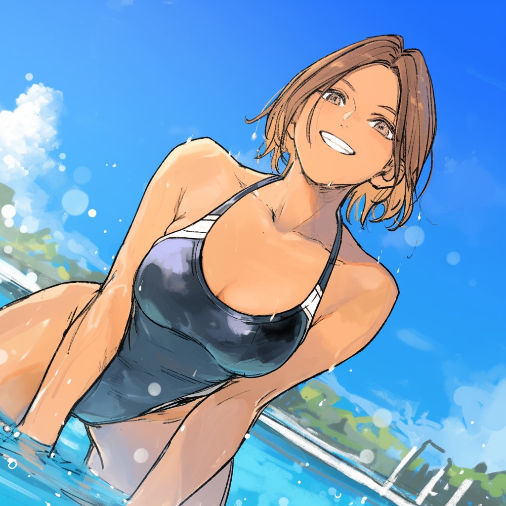 眩しい水着