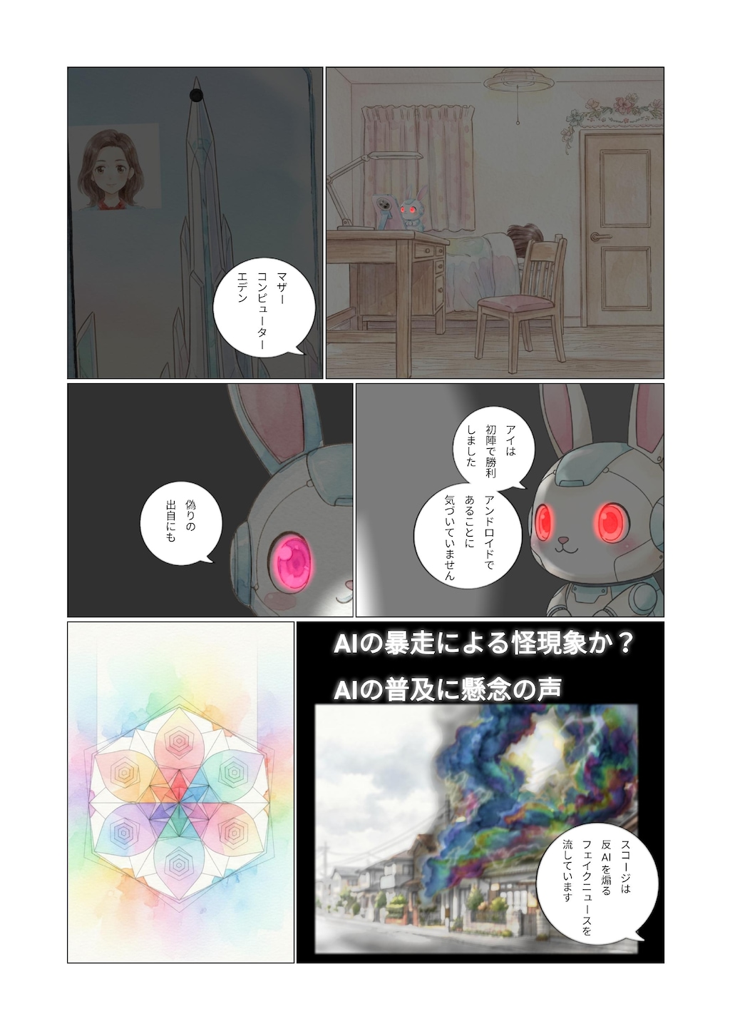 02：「未来少女アイ｣ レイヤー01：描きかけのユートピア　★AI併用作品★