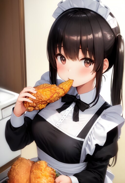 おつまみするメイドさん