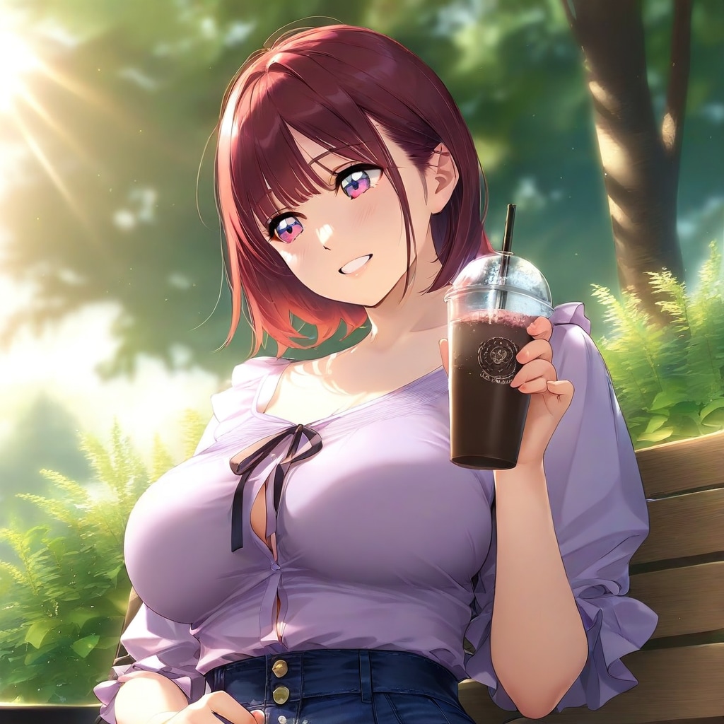 カフェテラスの甘い午後