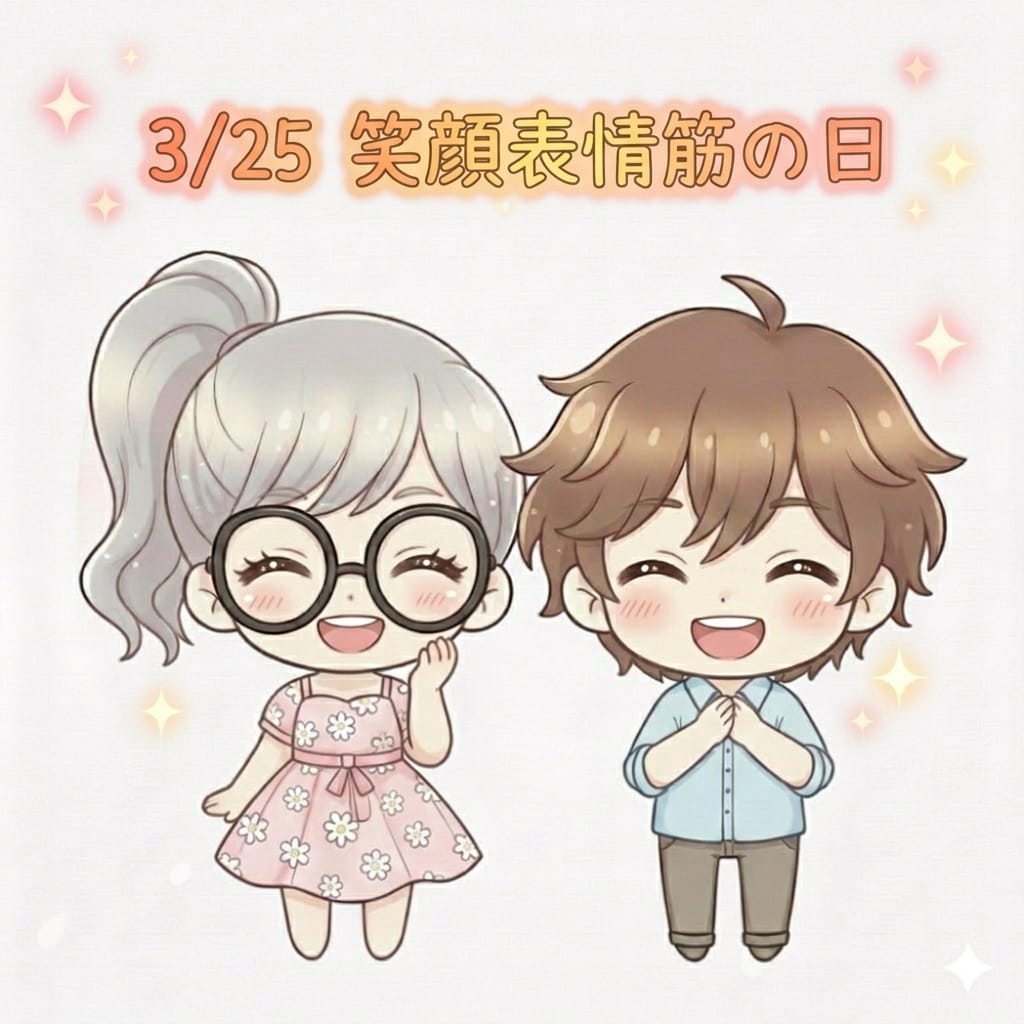 今日は「笑顔表情筋の日」