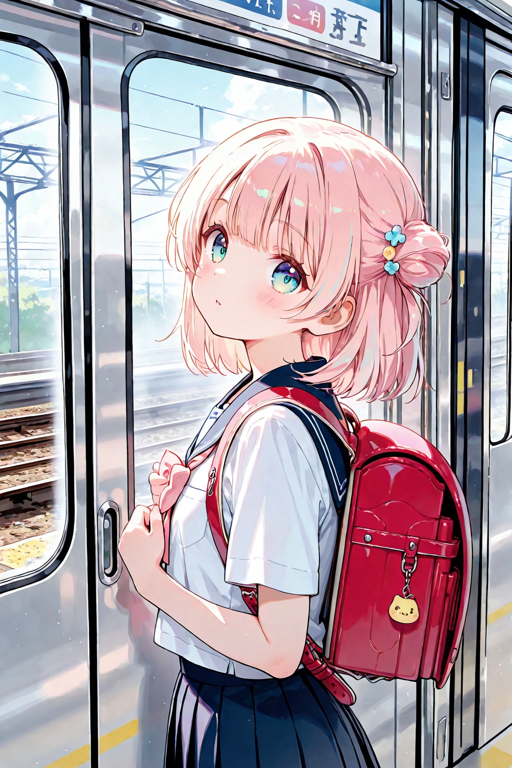 電車内で出会った少女(BONSAI)(8) | の人気AIイラスト・グラビア