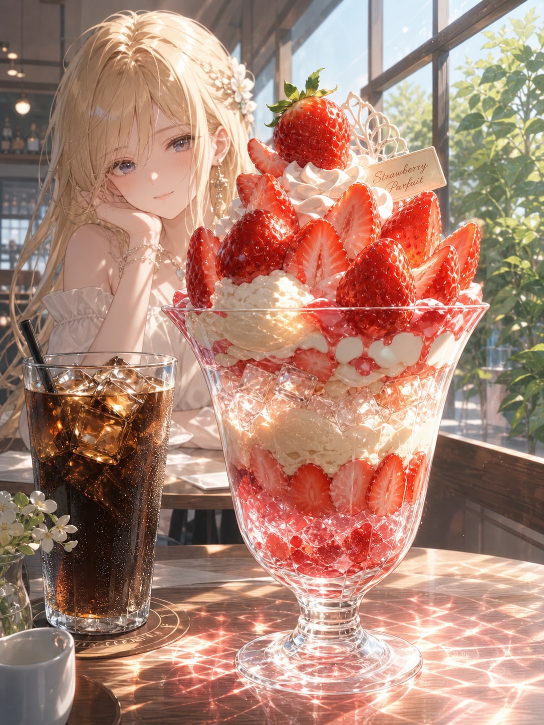 木漏れ日カフェのいちご時間