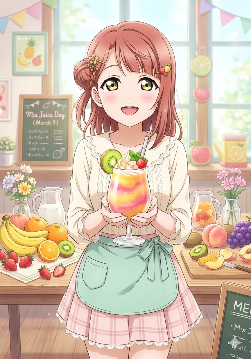 3/9 ミックスジュースの日(ニジガク) | の人気AIイラスト・グラビア