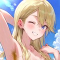 ワキ未処理でヌーディストビーチを楽しむ美女たち 4枚目