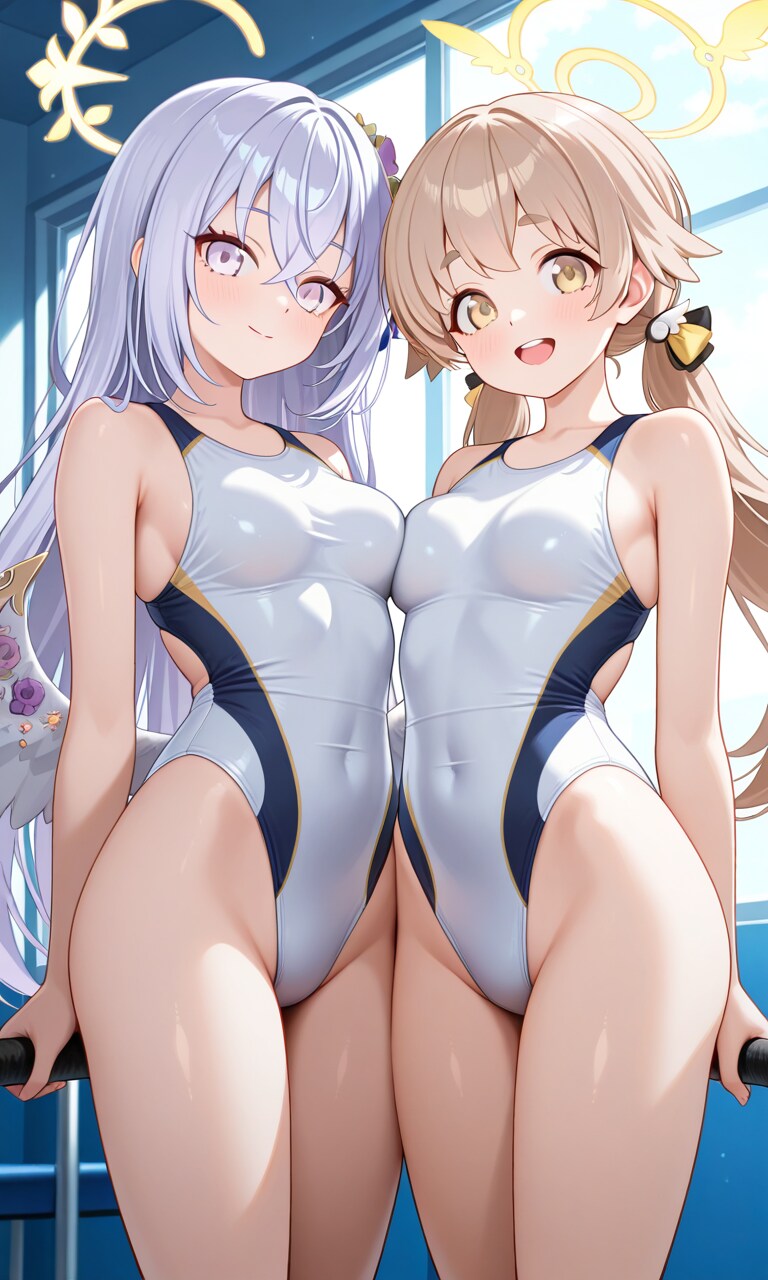 ヒフミとアズサ　レオタード4