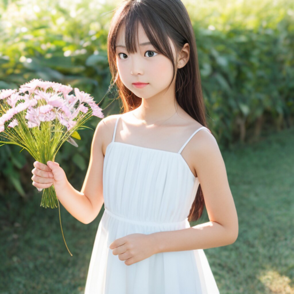 花束を受け取って