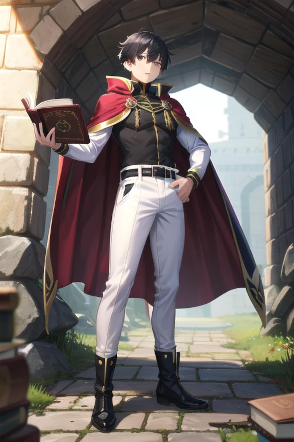 ファンタジーな洞窟地下、大きな男性学者1-3