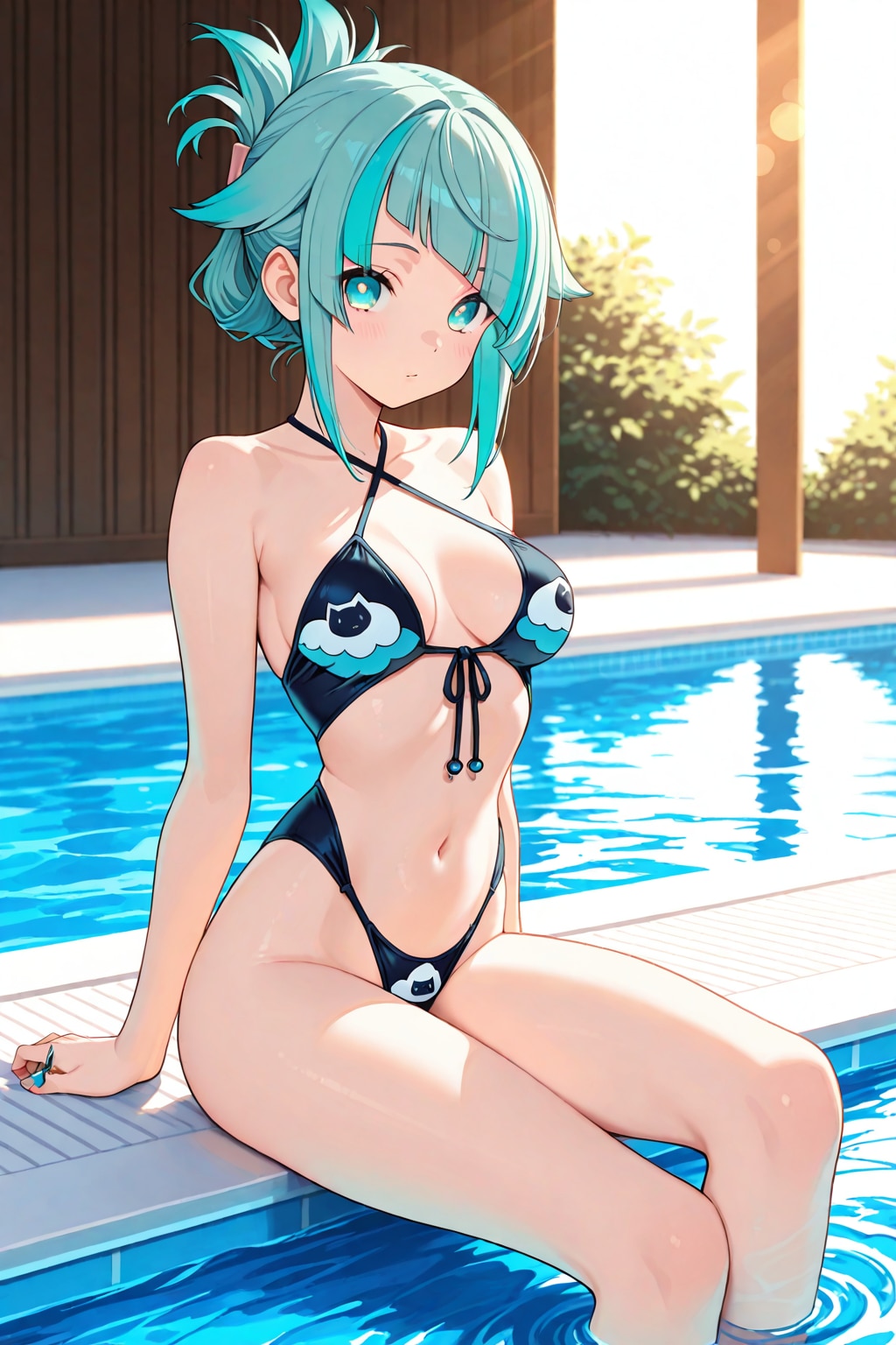 え？波柄にネコ……？