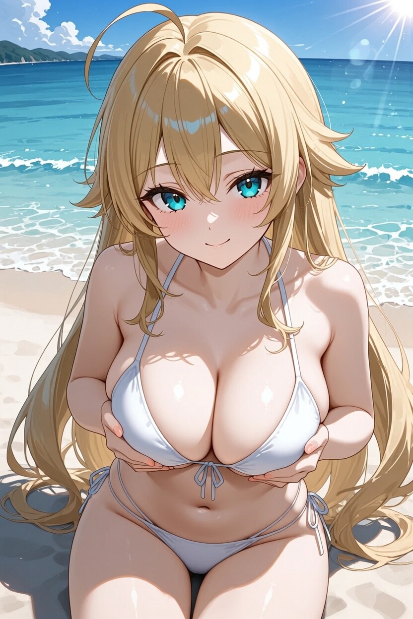 金髪たわわビキニ少女