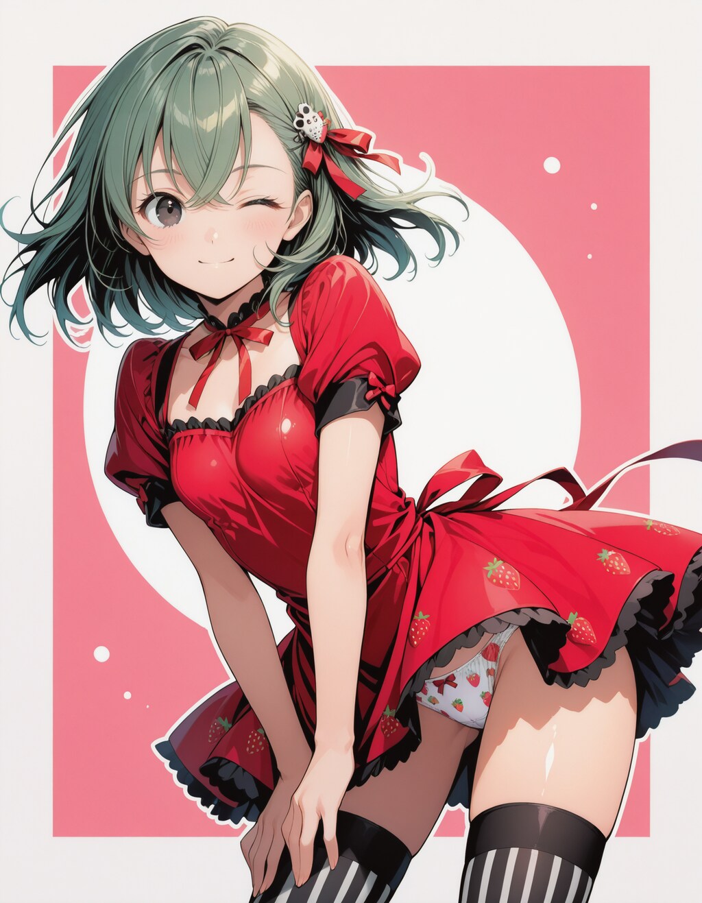 ほ～ら、苺パンツですよぉ～😉