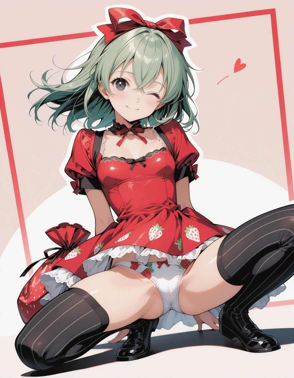 ほ～ら、苺パンツですよぉ～😉